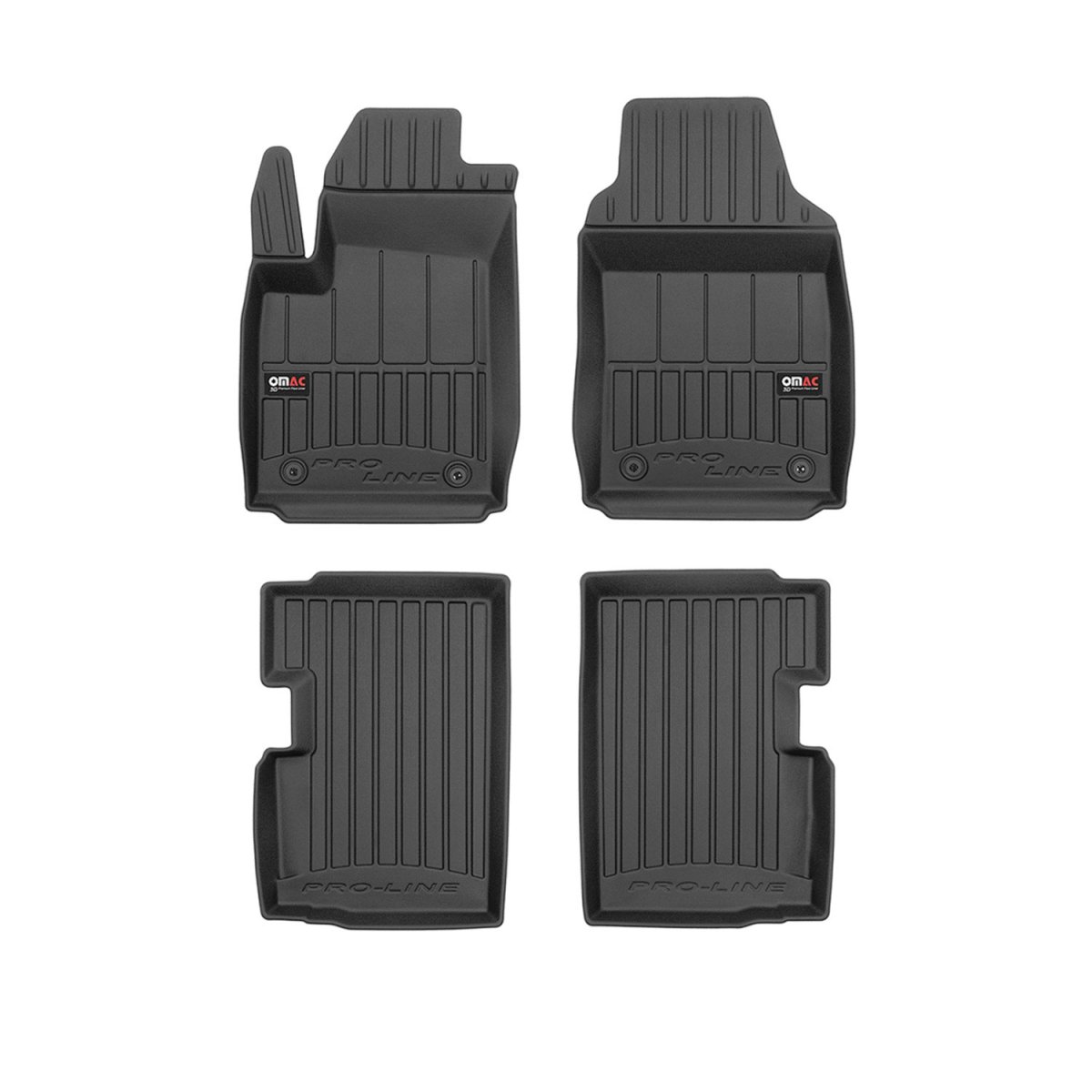 FIAT 500C Floor Mat - Omac - Premium TPE - Black - '09-'19